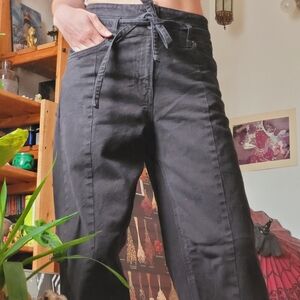 Scotch & Soda Black Flare & Wide Leg Jeans Front Wrap - Size 28/6